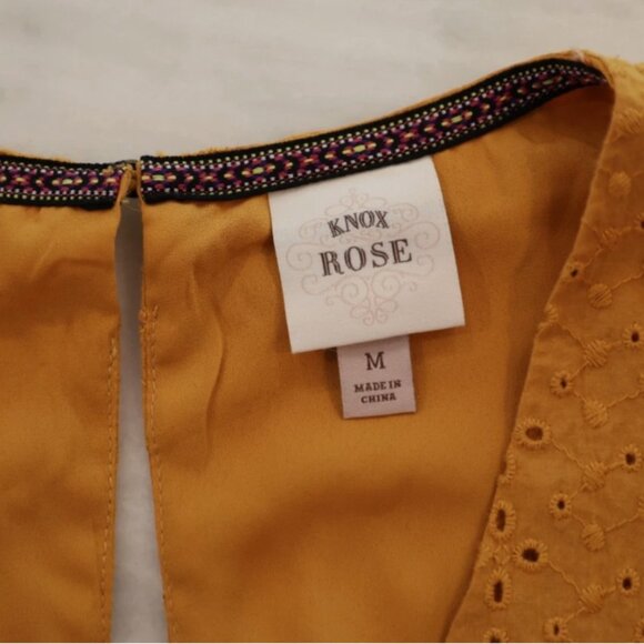 🍁 Perfect for Fall~Knox Rose~ Ruffle Eyelet A-Line Dress - Picture 5 of 5